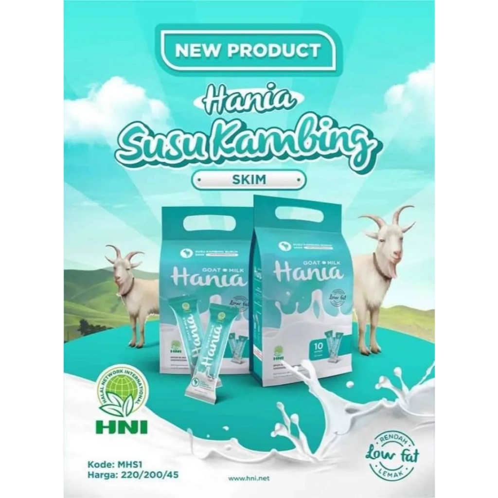 

SUSU KAMBING ETTA GOAT MILK HANIA SKIM RENDAH LEMAK