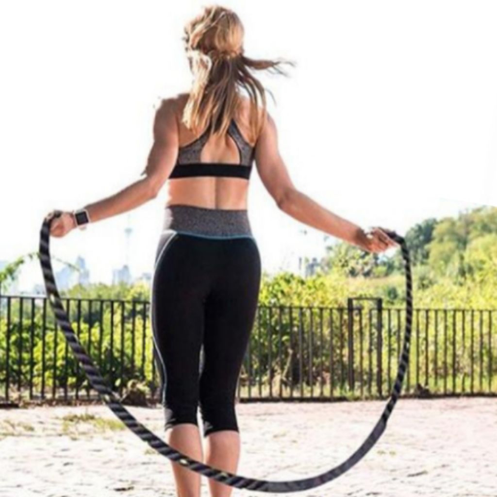 Power Jump Rope Lompat Tali Training Skipping Heavy Rope