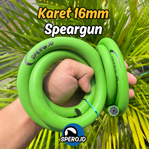 Karet Spearfishing SPERO.ID 16mm Hijau - Karet Panah Ikan Elastis Kuat (Inner Hole 1.5mm)