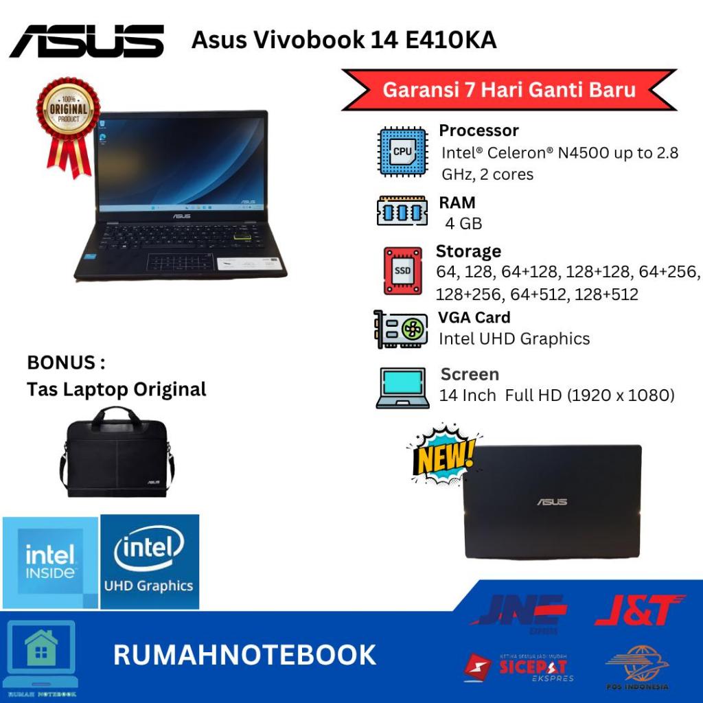 Laptop Baru Asus Vivobook 14 Intel N4500 | Pentium N6000 Windows 11
