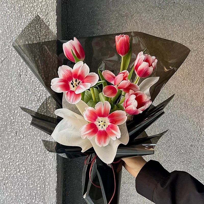 

[ 1 ROLL ] Kertas Buket Bunga Transparan Flower Wrapping Cellophane Crystal Matte Film Hologram Color ROLL01