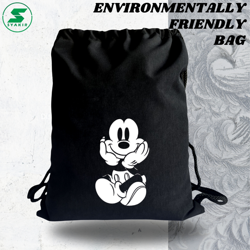String Bag Mickey mouse/Tas Serut Olahraga/Tas Serut Futsal Dewasa Anak
