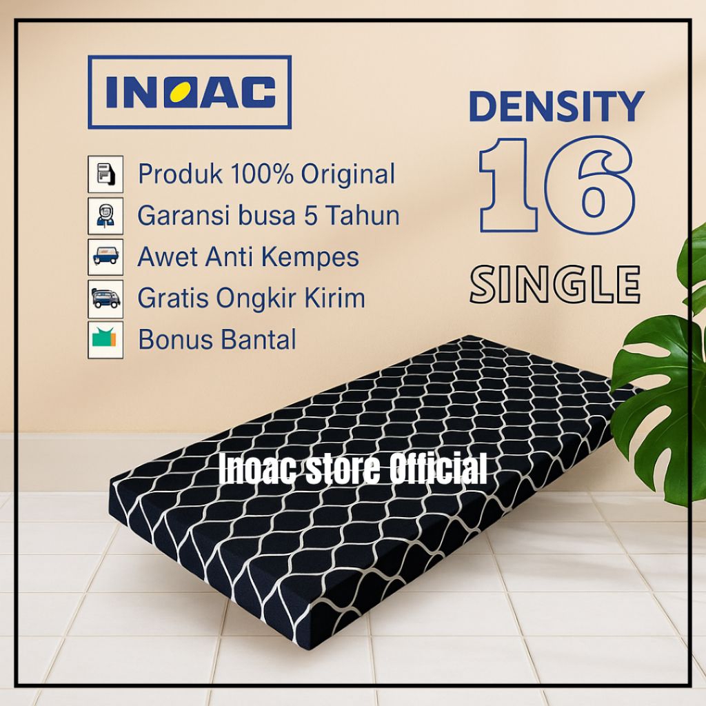 kasur busa inoac japan quality single matrass bonus bantal kasur busa single inoac