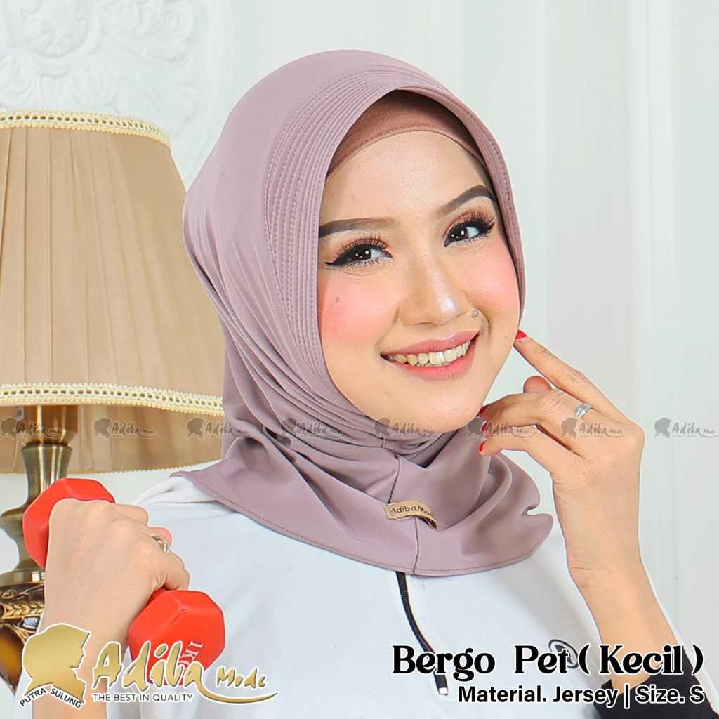 Jilbab Sport Pet KECIL / Hijab Sport Bergo Pet KECIL / Jilbab Instan Bergo Pet KECIL