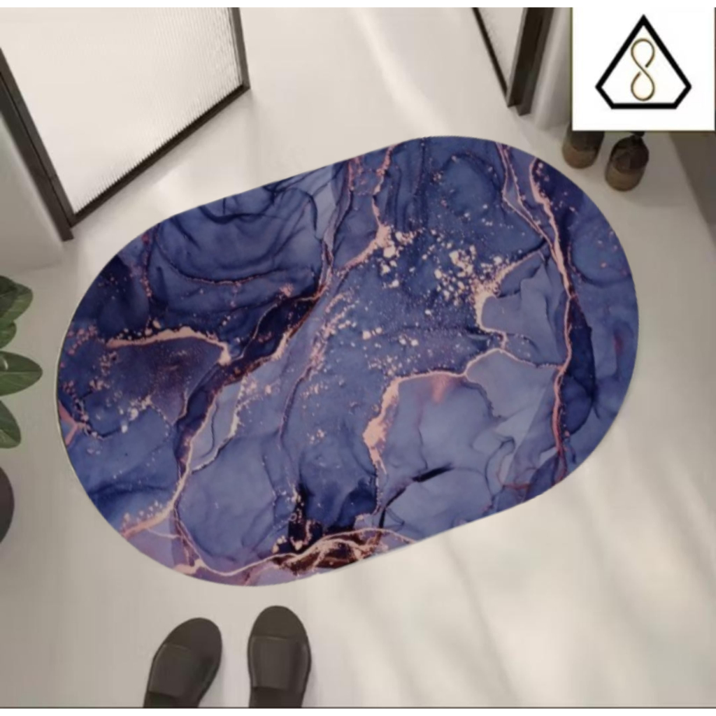 Keset  kaki diatomite oval  Anti Slip BISA UNTUK kamar mandi keset lantai  anti selip MENYERAP AIR