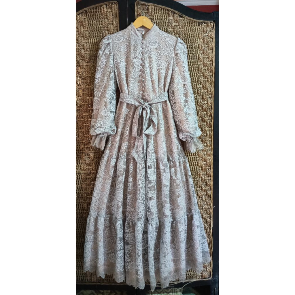 Gamis Brukat Tille Muslim Wanita Hijab By Farly Fashion