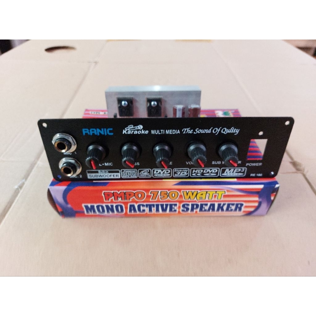 Kit Aktif Speaker Mic Subwoofer Karaoke