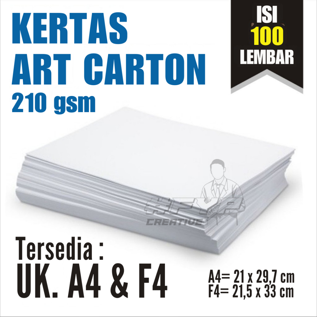 

Kertas Art Karton 210 Gsm ukuran A4 , F4 isi 100 lembar, Kertas Art Paper , Carton Glossy Tebal