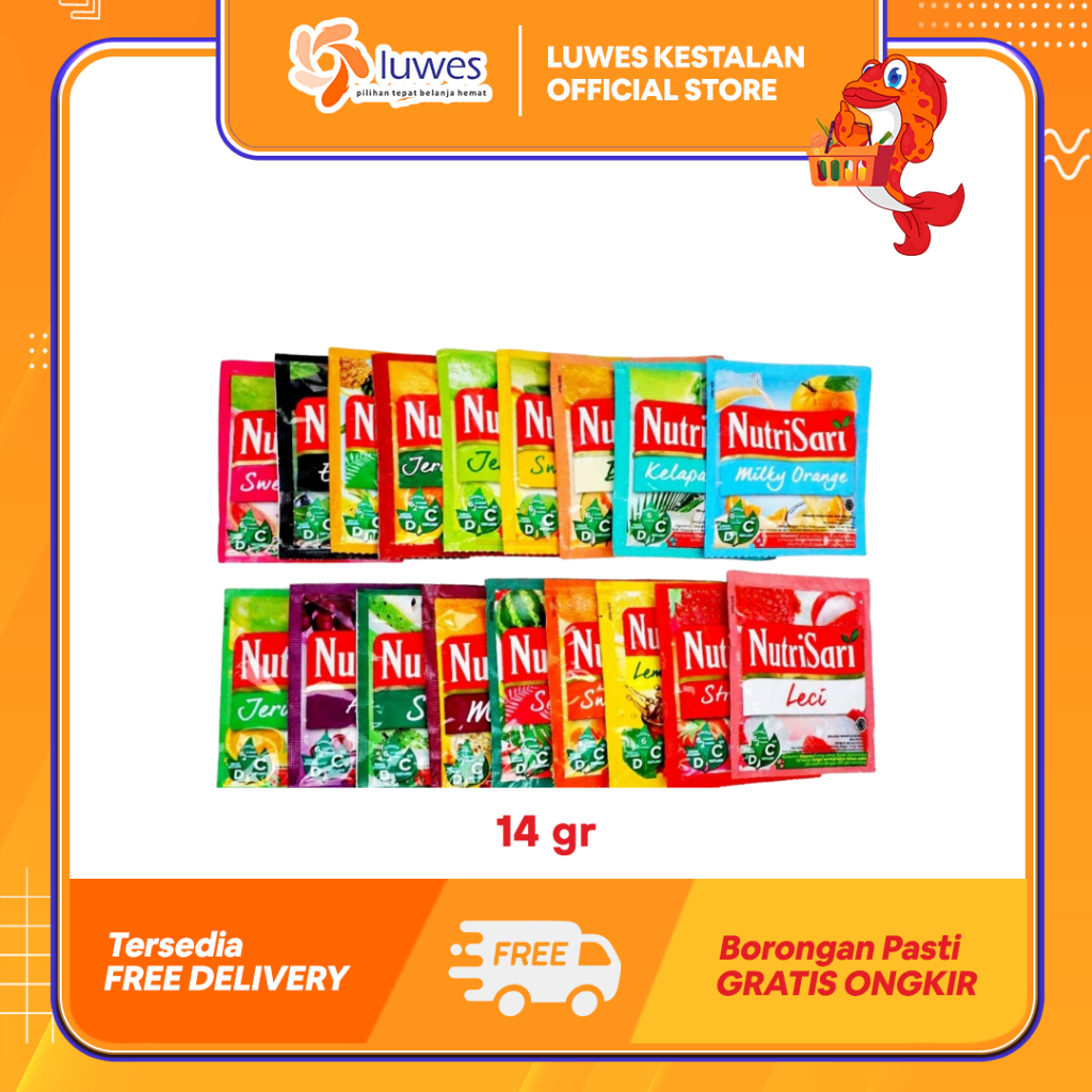 

Nutrisari Sachet Minuman Serbuk 14gr x 10pcs All Varian Rasa Buah Memenuhi Kebutuhan Vitamin C