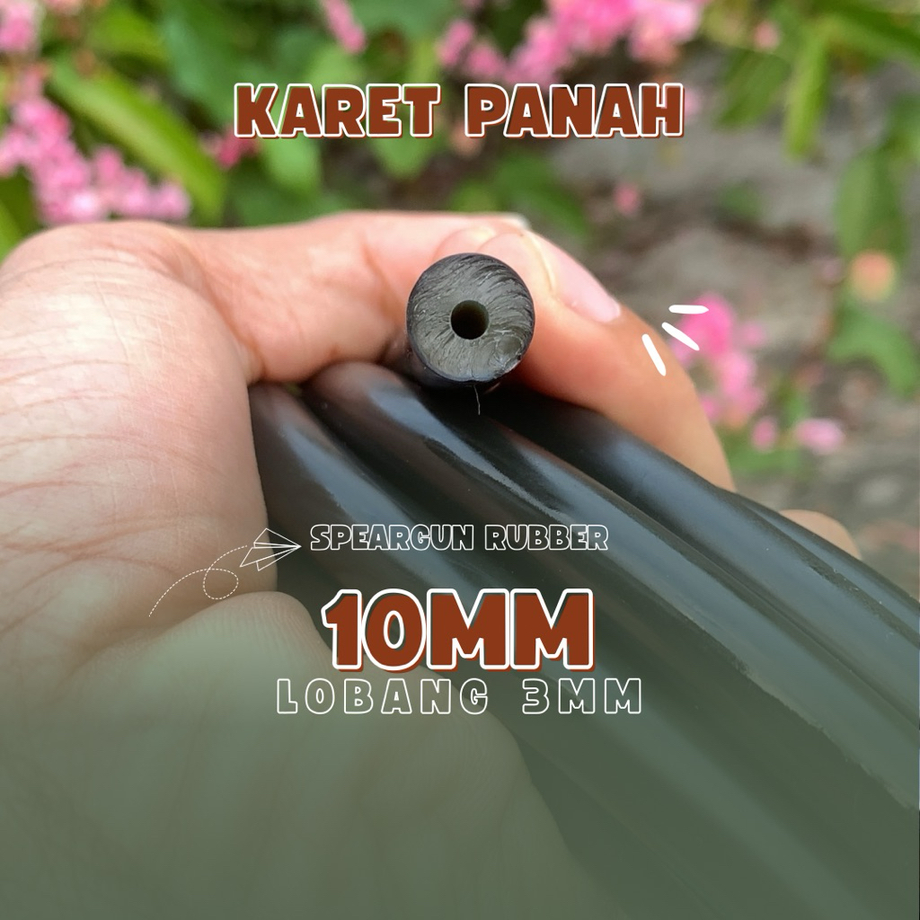 karet speargun panah ikan 10mm 3x10mm
