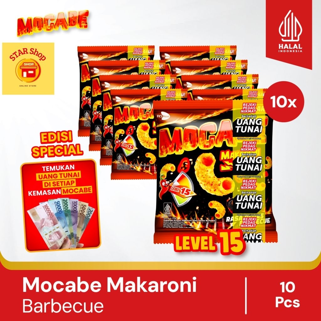 

Mocabe - Barbecue - Small Pack - 1 renceng (10 pcs ) - 24gr