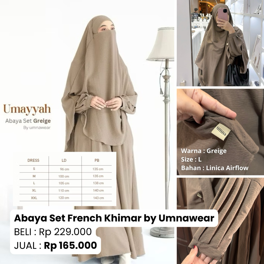 PRELOVED Gamis, Set Abaya, Pashmina Bandana, Tunik [Pemakaian Pribadi]