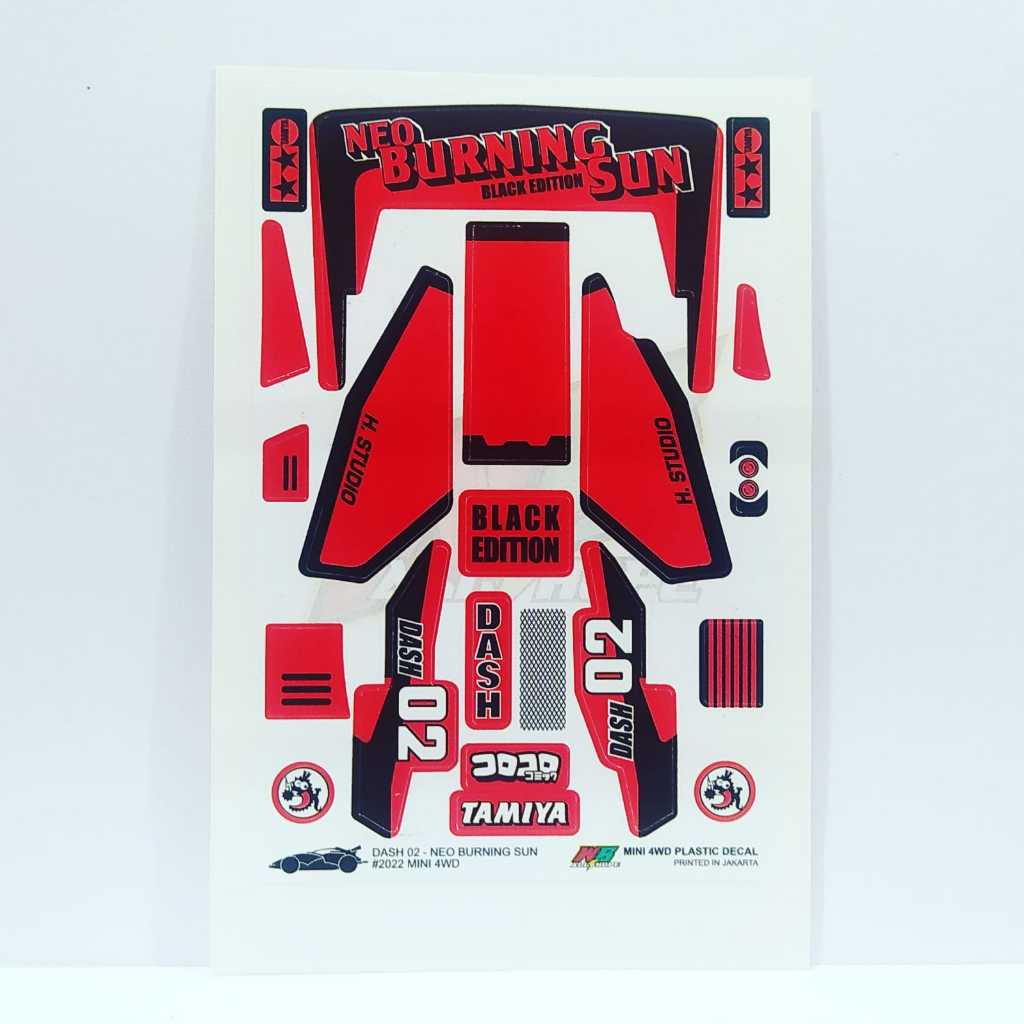 Stiker  Neo Burning Sun - Black Edition - Body Hitam - Vinnyl