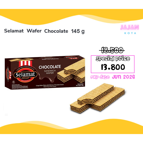 

Selamat Wafer Chocolate 145 gram