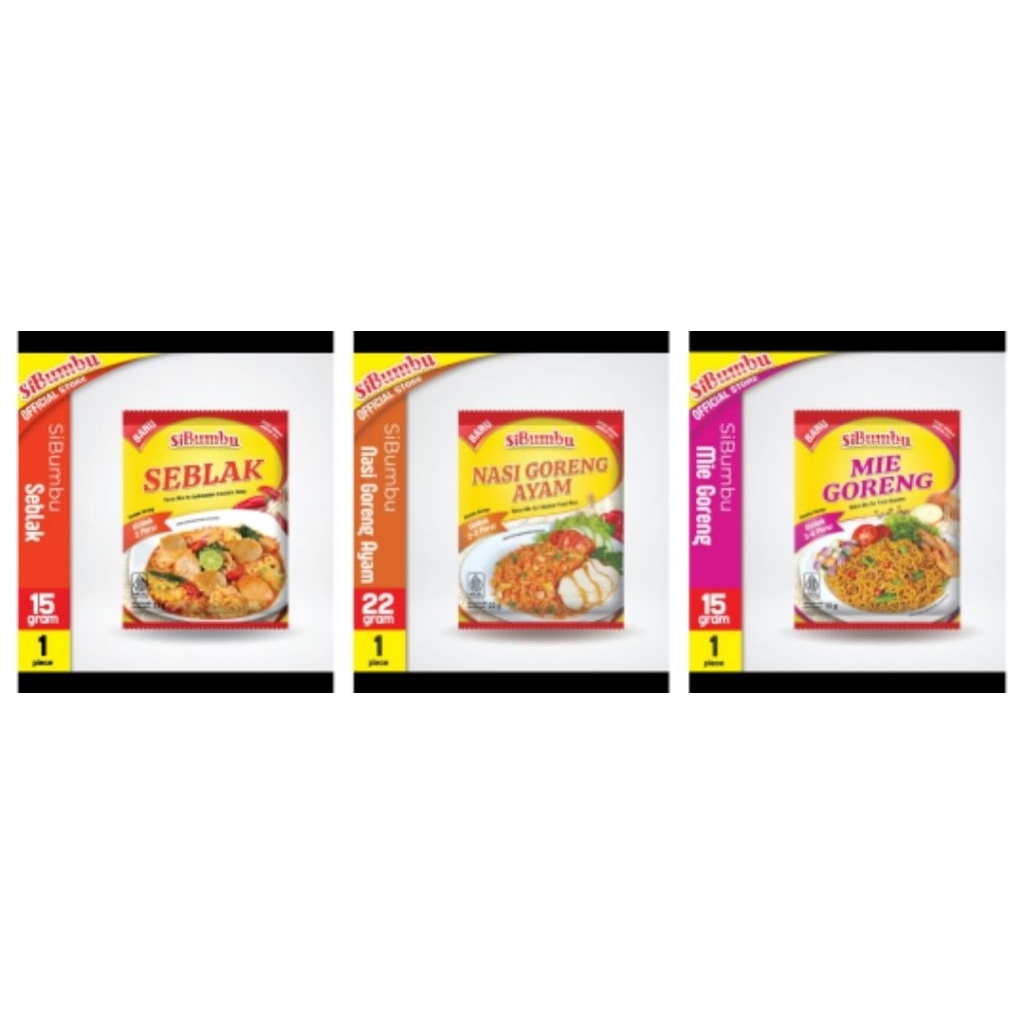 

Si Bumbu instan 3 varian rasa (seblak,nasi goreng,mie goreng)