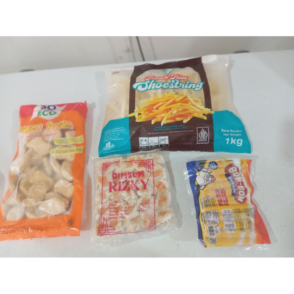

(KHUSUS SUMBAR) KENTANG FROZEN SOSIS DIMSUM AYAM NUGET AYAM MIE AYAM MIE KUNING KERUPUK/KULIT PANGSIT KULIT DIMSUM