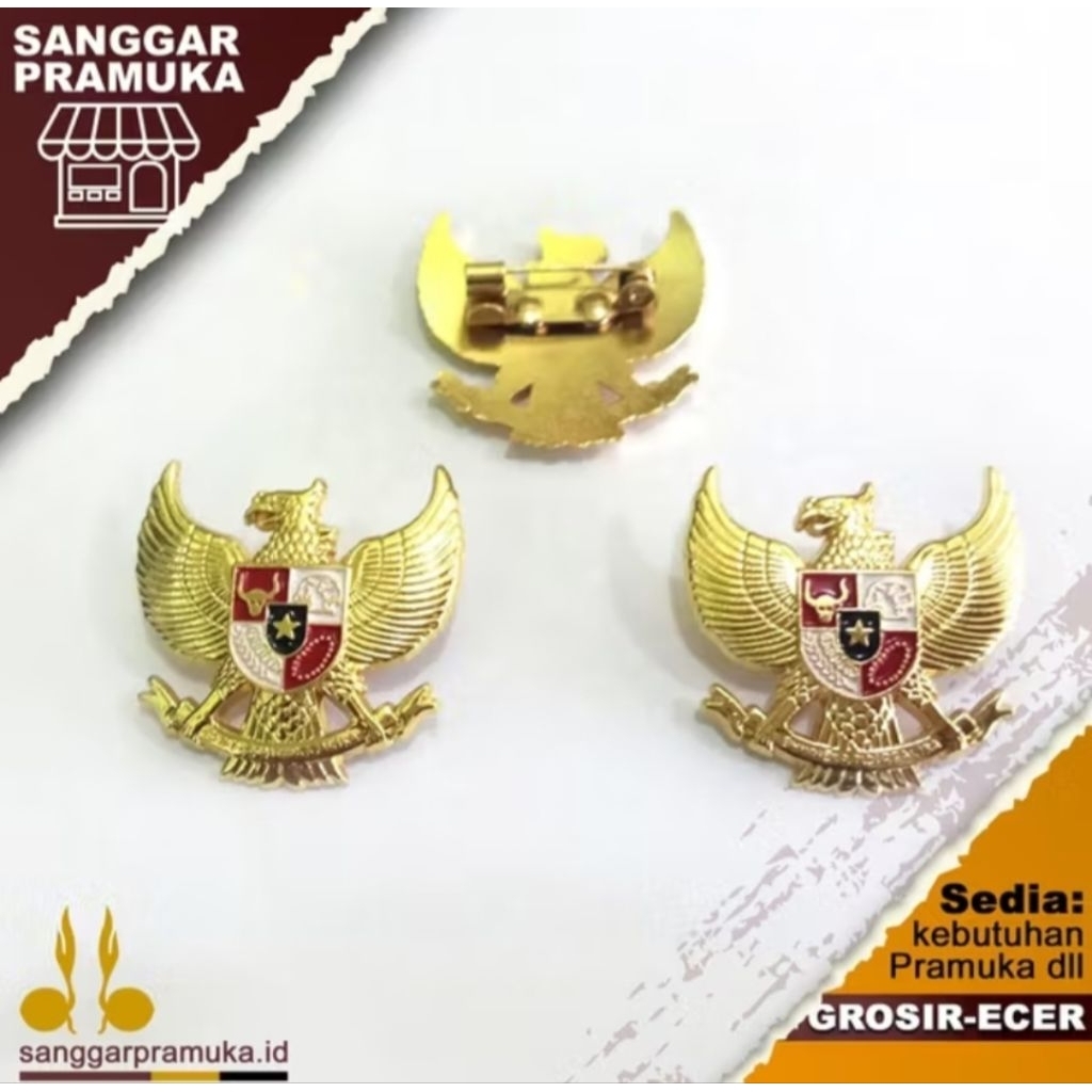 Pin bros Pin Dada Garuda Pin Garuda Indonesia 2cm Kuningan Polos/Peniti/Magnet