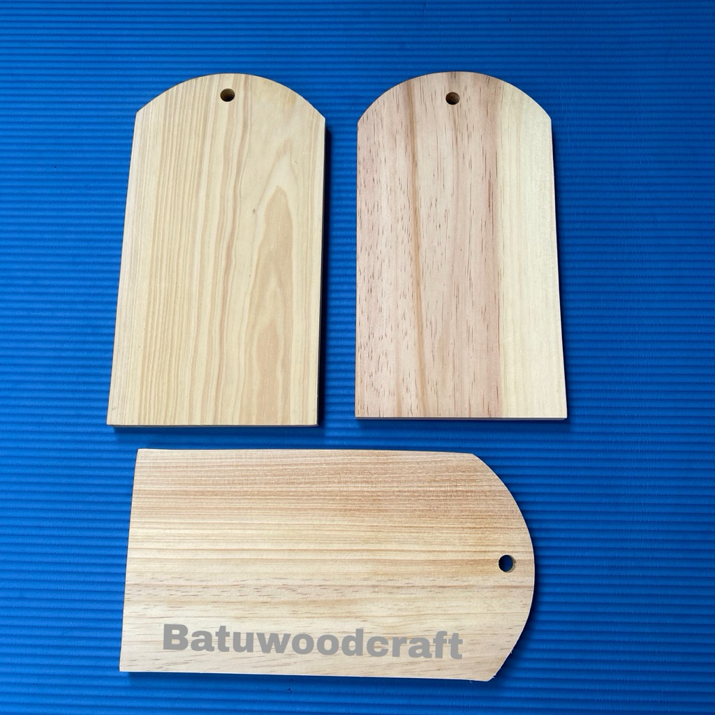 Talenan Kayu 28X15cm Kayu Pinus Gunungan / Wooden Cutting Board Gunungan 28x15cm