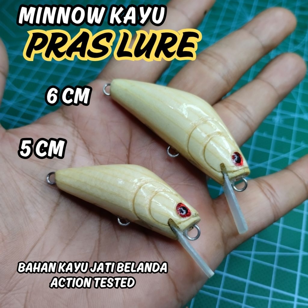 UMPAN CASTING HAMPALA MINNOW KAYU HANDMADE