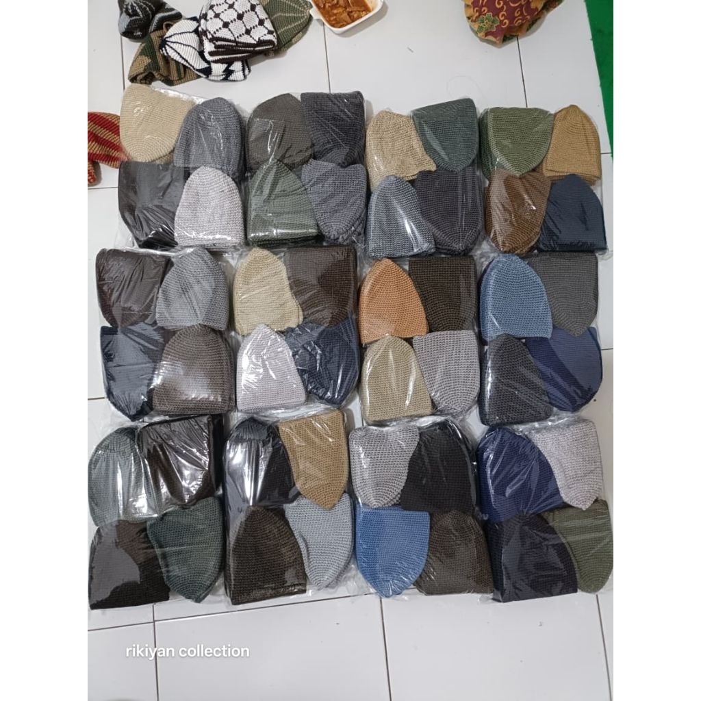 Peci rajut sulam peci rajut lentera peci rajut motif 20pcs