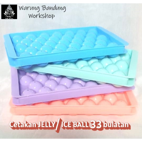 Cetakan Jelly Bulat 33 Lubang Es Batu Bulat Besar Ice Cube 33 Grid Cetakan Jelly Ball Viral Bulat 33