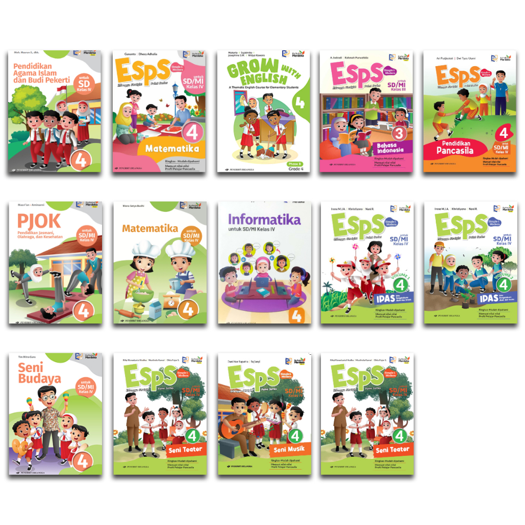BUKU ERLANGGA KELAS 4 SD KURIKULUM MERDEKA
