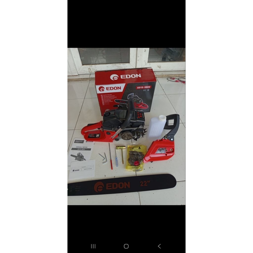 mesin potong kayu/chainsaw EDON 22" 2stroke