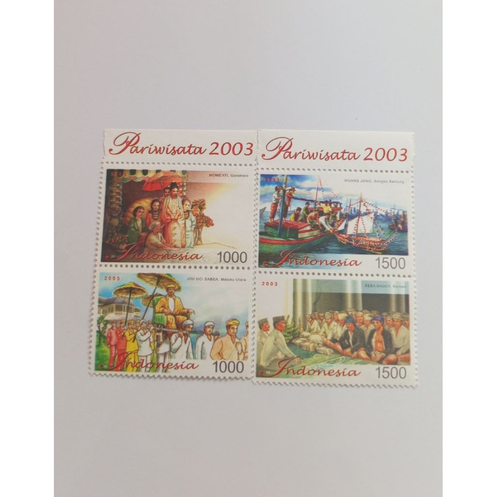 

4 pcs Perangko Seri Pariwisata Tahun 2003