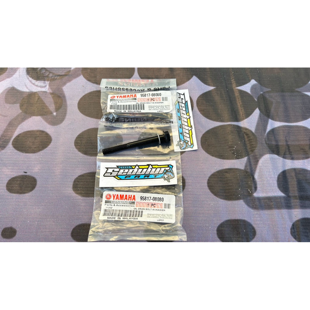 Baut tap pembuangan oli mesin baut set mur oli mesin Yamaha 125Z 125ZR 125 Z ZR Original YGP