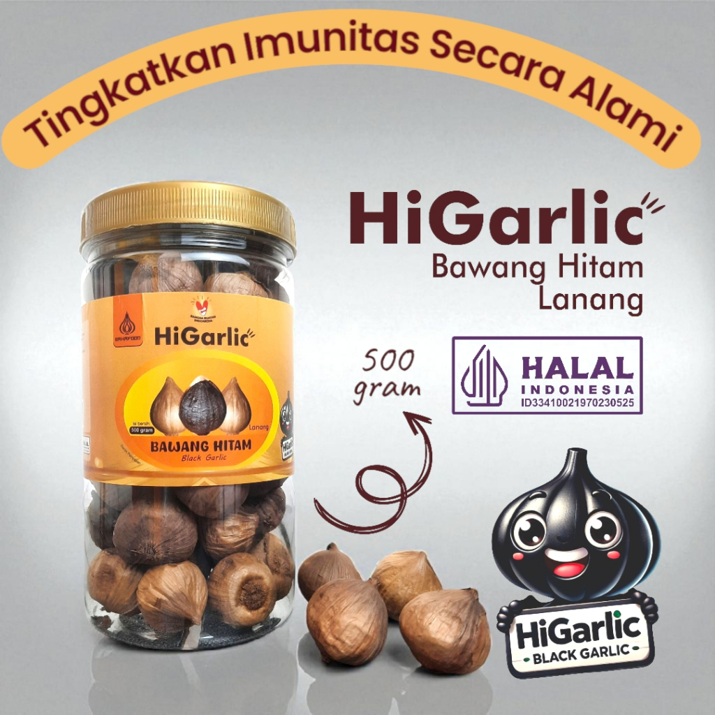 

HiGarlic Lanang Bawang Hitam Tunggal Superfood Premium Sehat Imunitas Alami Halal Sahafood