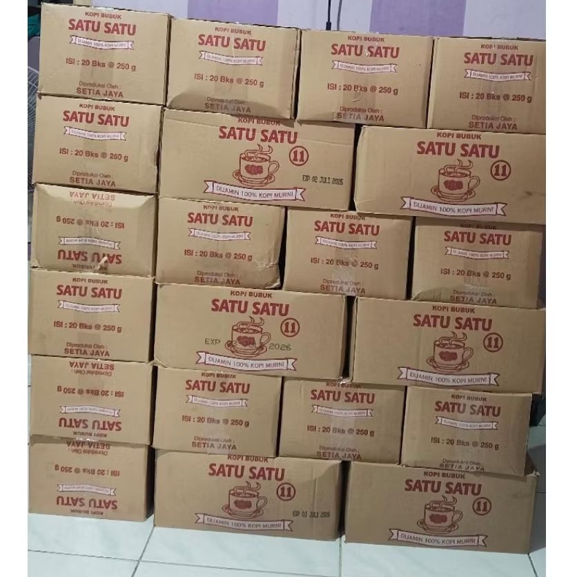 

kopi bubuk satu satu 1dus kemasan 250gram (isi 20pc)exp aman Juli agustus tahun 2026