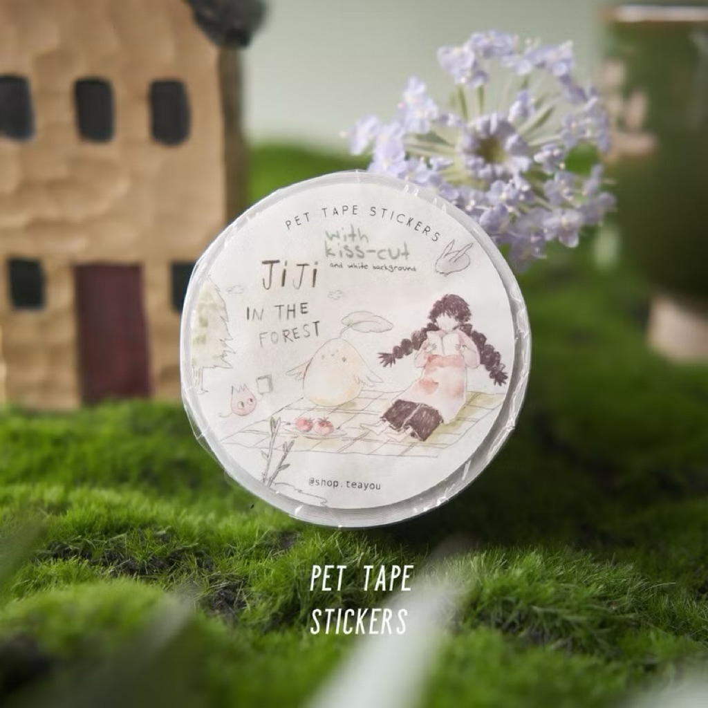 

Sample Teayoushop Jiji In the Forest and Jiji on The Clouds Sticker Kiss Cut PET Tape perloop