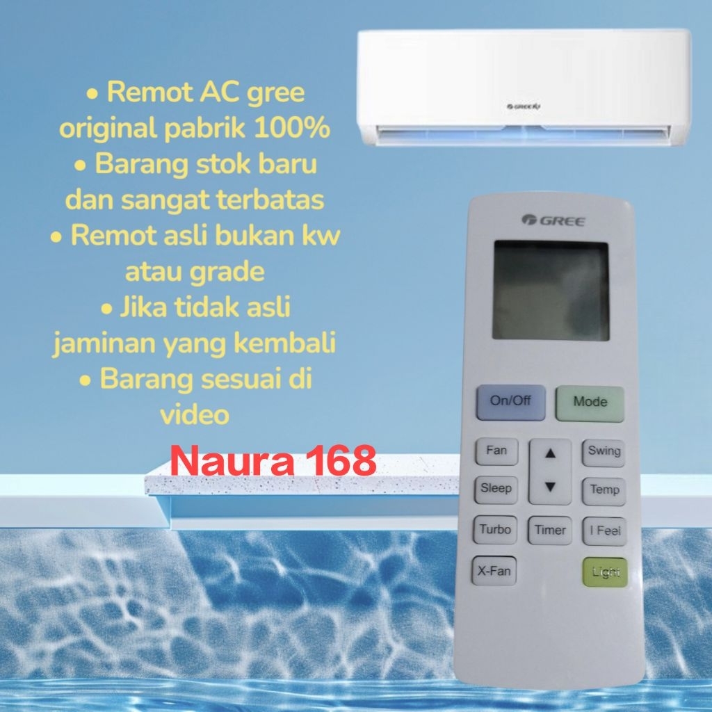 REMOT AC BARU DAN ORIGINAL PABRIKAN / REMOT AC GREE ORIGINAL ASLI PABRIKAN / REMOTE AC GREE ORISINIL