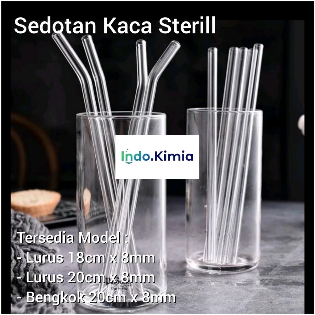 SEDOTAN KACA TRANSPARAN / SEDOTAN KACA BENING ( SEDOTAN KACA FOOD GRADE ) BAHAN KACA BOROSILIKAT/ SE