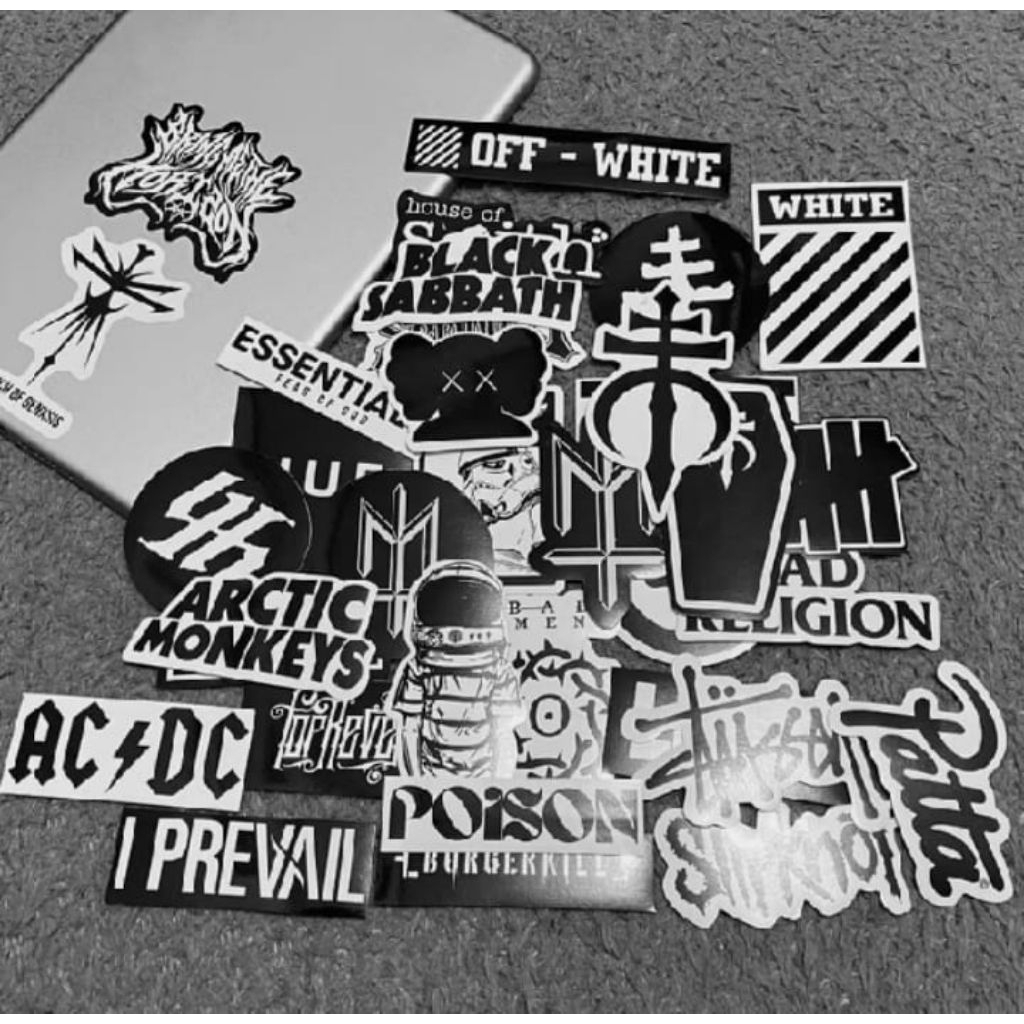 

Sticker helm stiker pack brand music metal aesthetic MATERNAL CASUALS SMITH STICKER BRAND