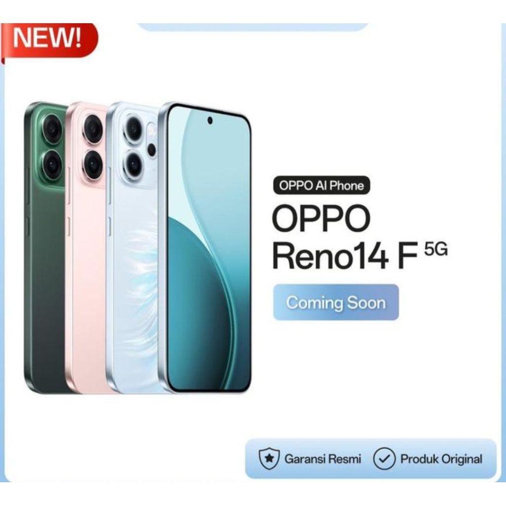 OPPO RENO 14F 5g RAM(8/256-12/256) GB GARANSI RESMI 100% ORIGINAL