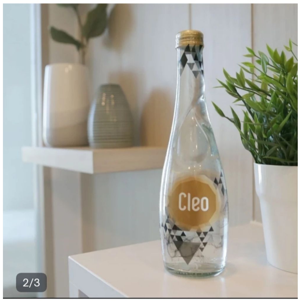 

cleo platine 385 ml botol kaca