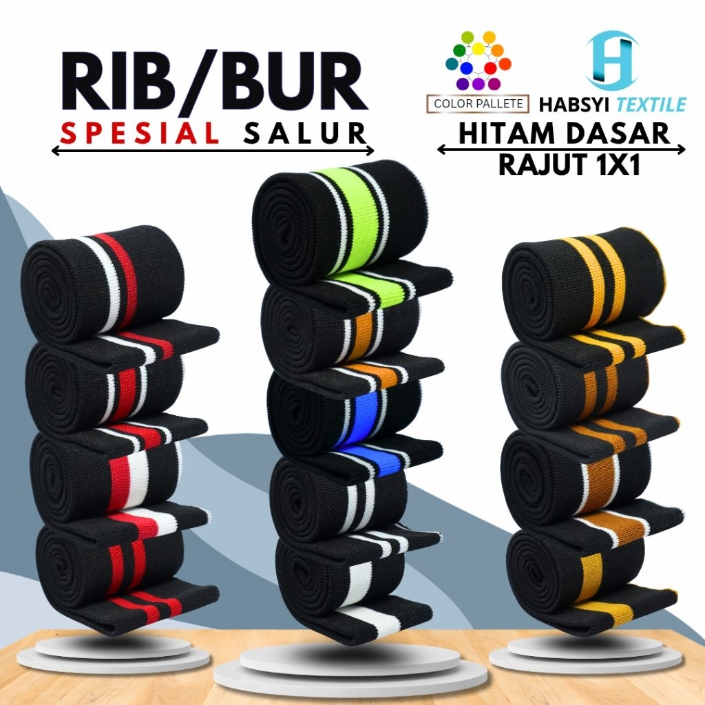 Kain Rib/Bur Jaket Varsity Boomber Riding Outdoor Rajut 1x1 Polyester Spesial Salur