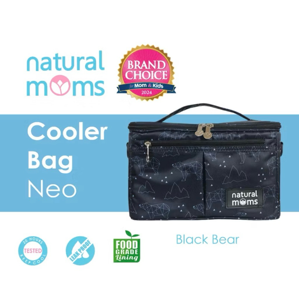 Cooler bag Natural Moms Neo Black Bear Preloved