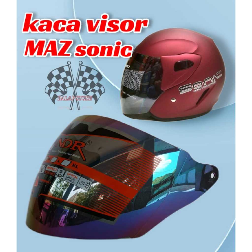 Kaca helm MAZ sonic, kaca helm maz sonic NDR