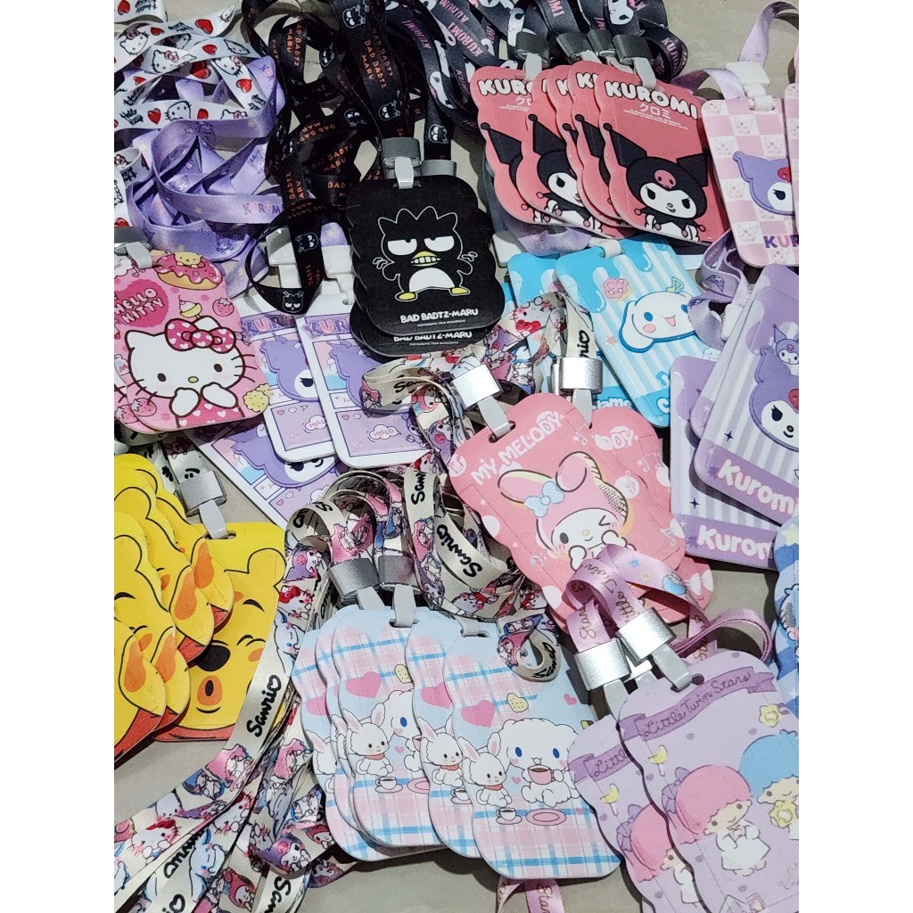 

Name Tag Tali Kartun SanrioDisney Gantungan Kartu Pelajar Sekolah Mahasiswa / ID Card Holder / Kartu Akses MRT Commuter / Etoll + Lanyard