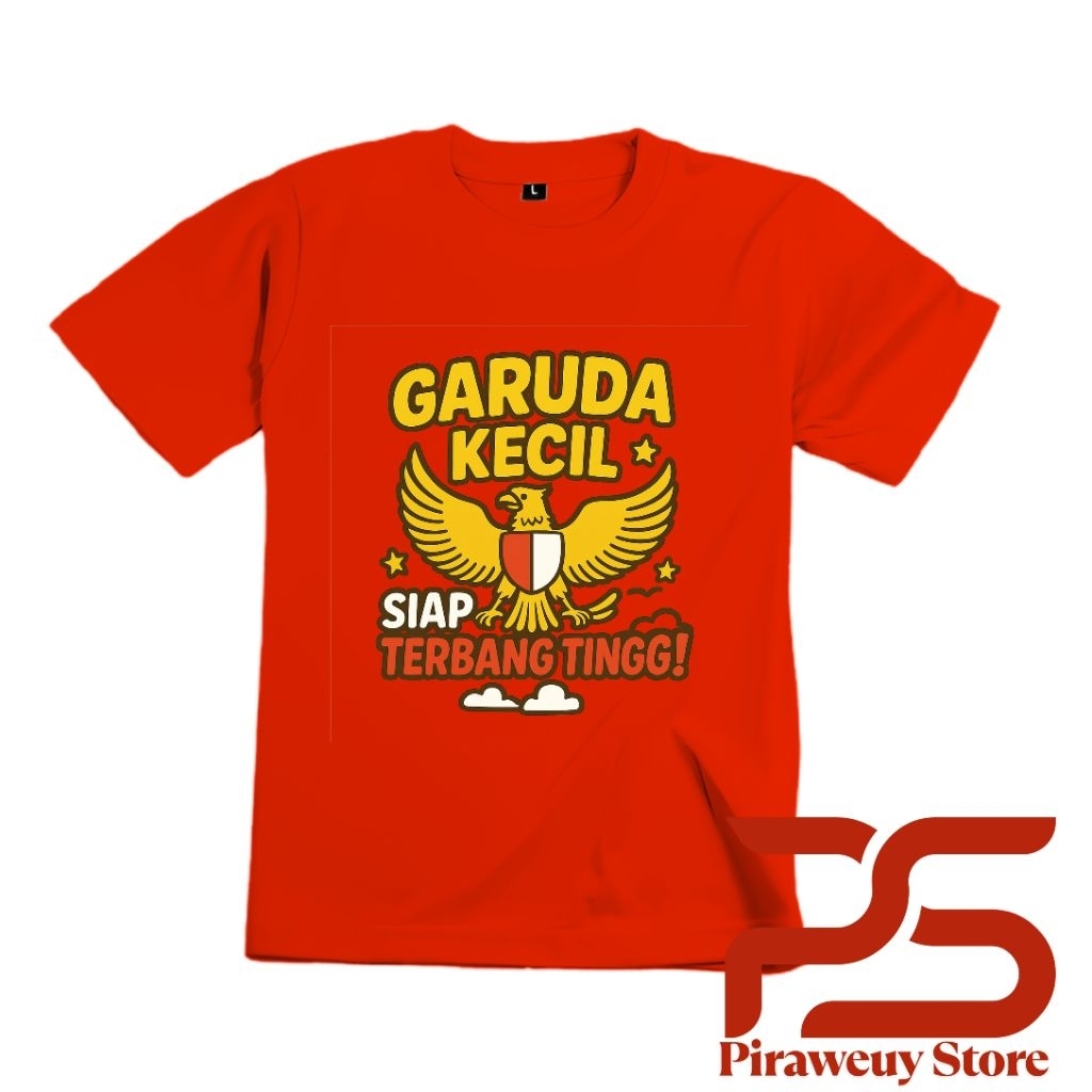 [Free Nama] Baju Kaos Anak Viral Edisi 17 Agustus l Gambar Tulisan Garyda Kecil l Hari Kemerdekaan
