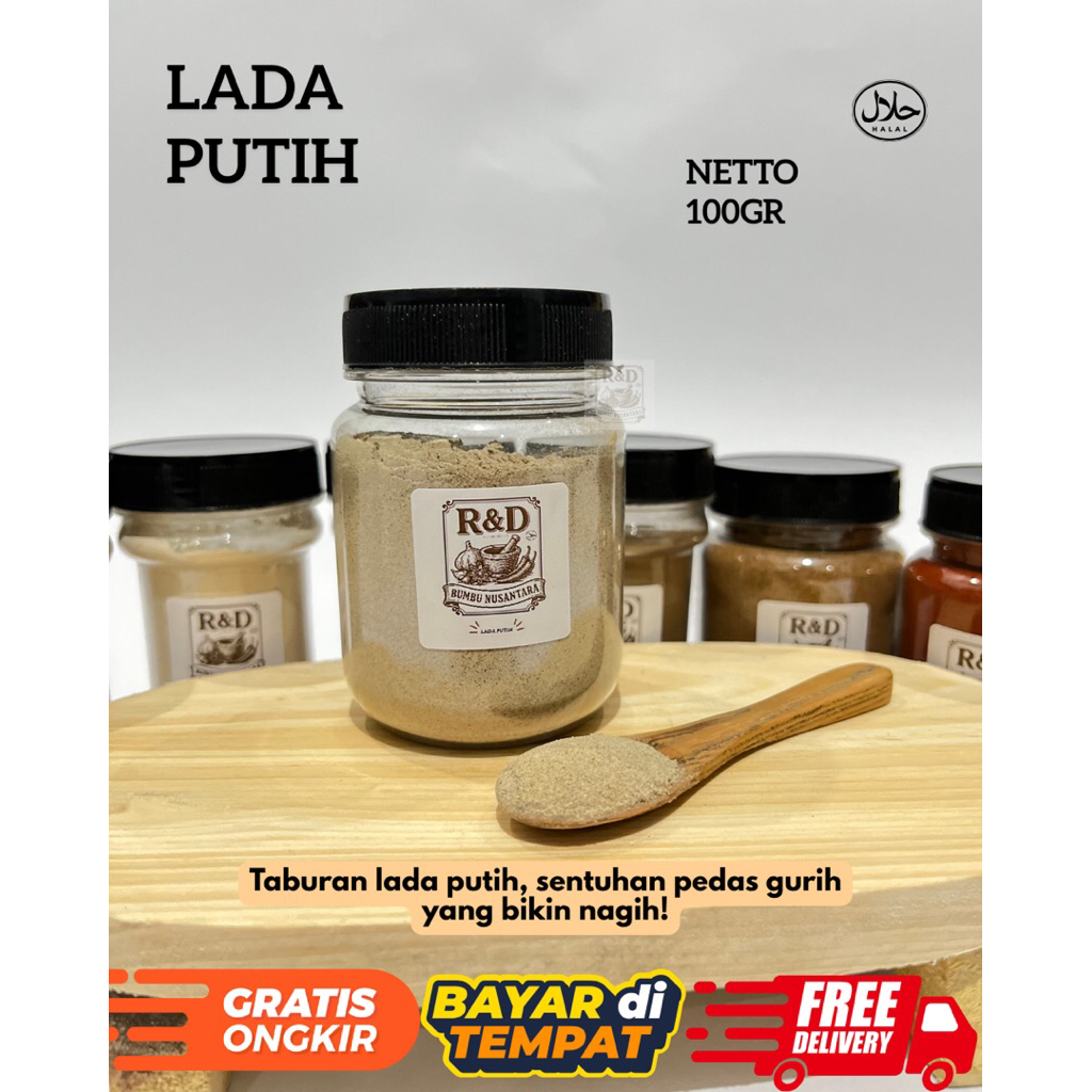 

Lada Putih Bubuk Merica Rempah Ground White Pepper - Bumbu Dapur
