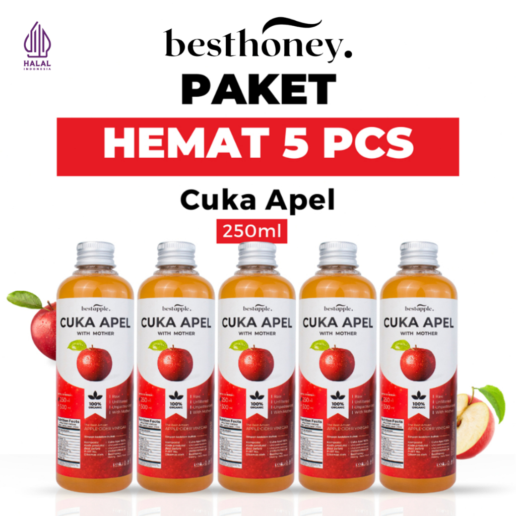 

Best Honey Paket Cuka Apel With Mother's Original 5 Pcs 250ml