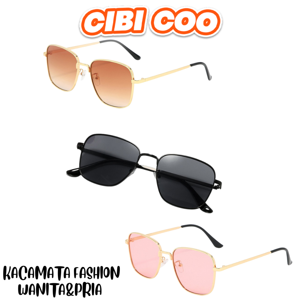 CIBICOO KACAMATA FASHION WANITA&PRIA KM175 KACAMATA HITAM SUNGLASS IMPORT