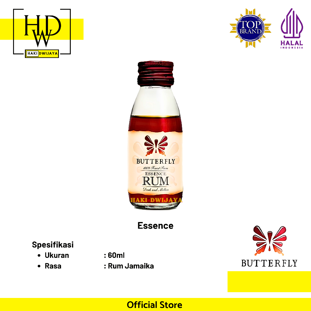 

[60ml] Butterfly Essence Rhum Jamaica Perisa Premium