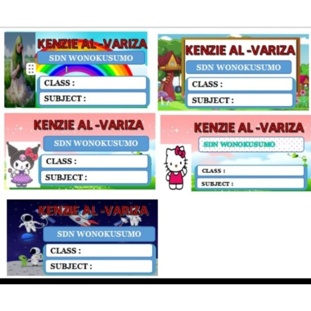 

STIKER LABEL BUKU MATA PELAJARAN