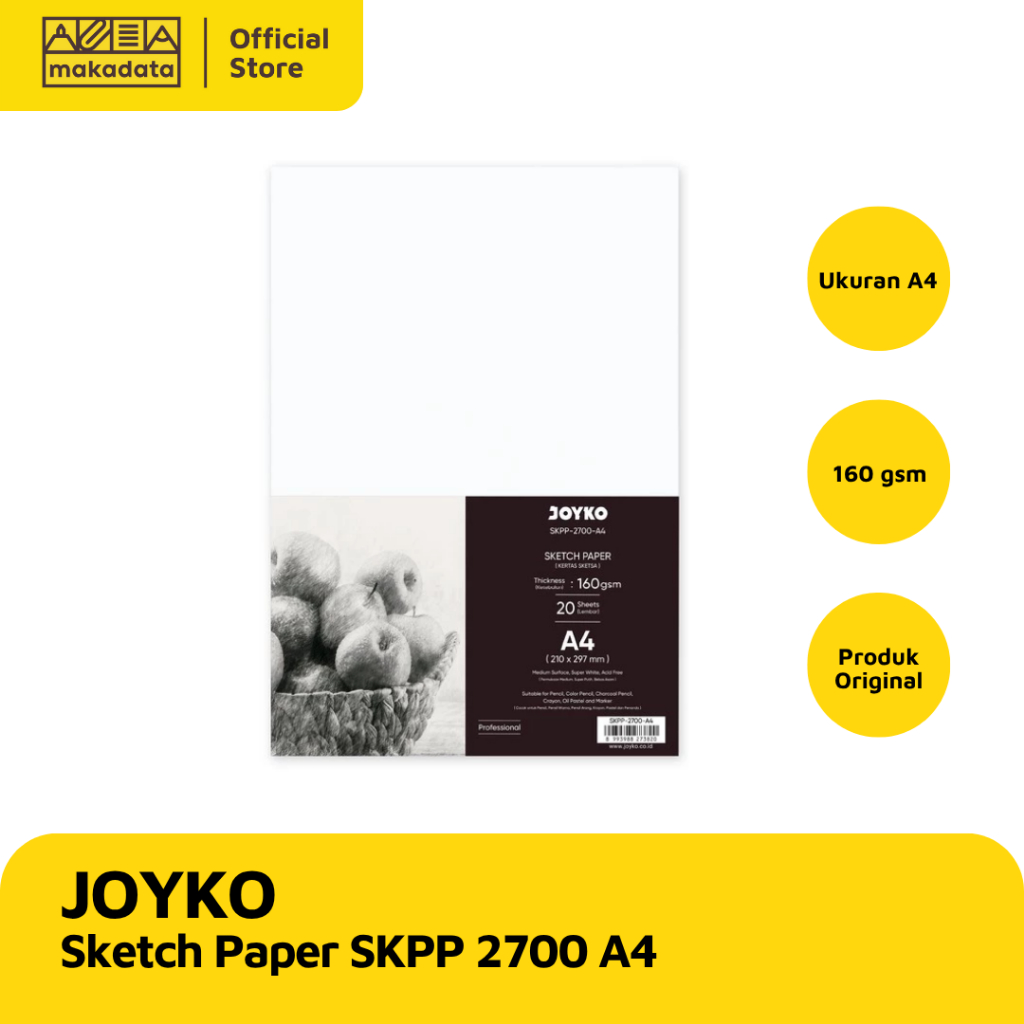 

SKETCH PAPER JOYKO SKPP 2700 UKURAN A4 (1 PACK 20 LEMBAR) MURAH