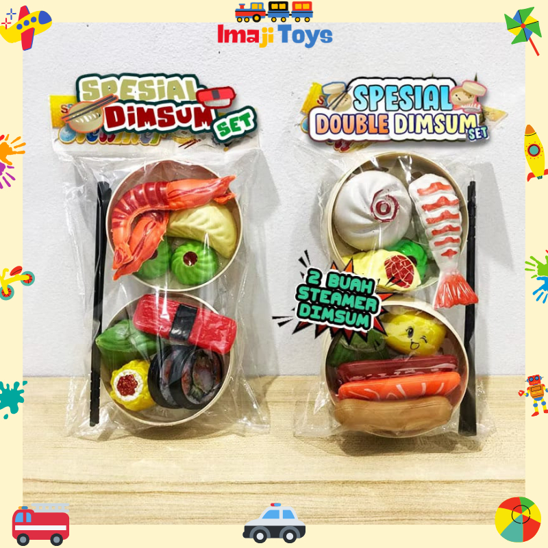 IMAJITOYS - Mainan Masak Masakan Sushi Double Plate / Mainan Anak Makanan Dimsum