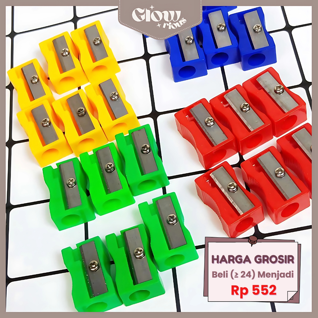 

GR Rautan Pensil Murah Peraut Pensil Alat Tulis Kantor Rautan Mini Unik Warna Warni Harga LG-56